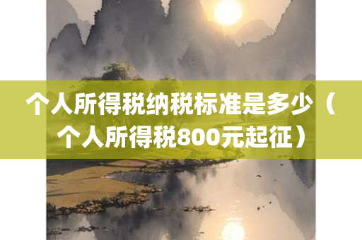 个人所得税纳税标准是多少（个人所得税800元起征）