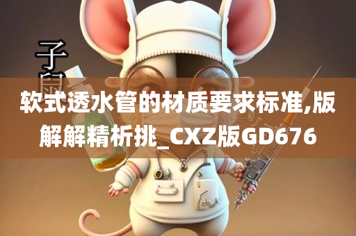 软式透水管的材质要求标准,版解解精析挑_CXZ版GD676