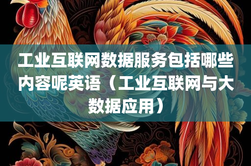 工业互联网数据服务包括哪些内容呢英语（工业互联网与大数据应用）