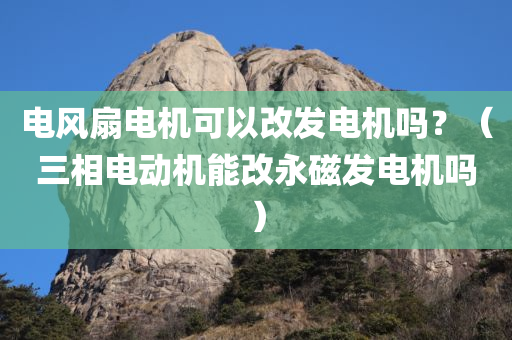 电风扇电机可以改发电机吗？（三相电动机能改永磁发电机吗）