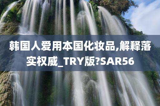 韩国人爱用本国化妆品,解释落实权威_TRY版?SAR56