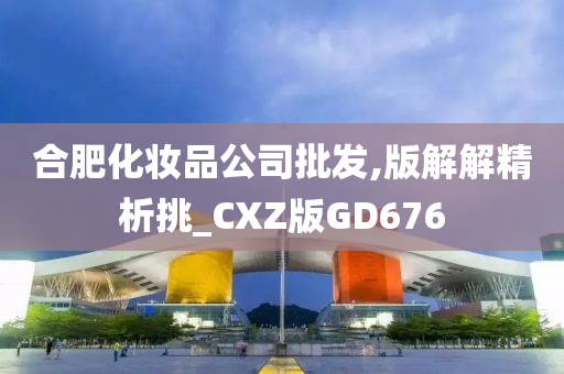 合肥化妆品公司批发,版解解精析挑_CXZ版GD676