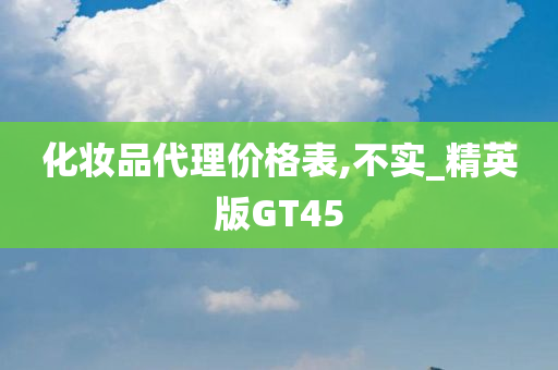 化妆品代理价格表,不实_精英版GT45