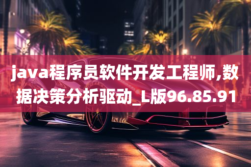 java程序员软件开发工程师,数据决策分析驱动_L版96.85.91