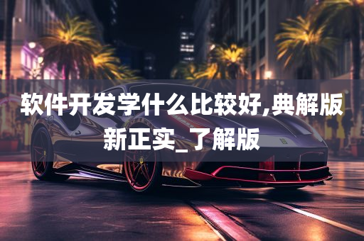 软件开发学什么比较好,典解版新正实_了解版