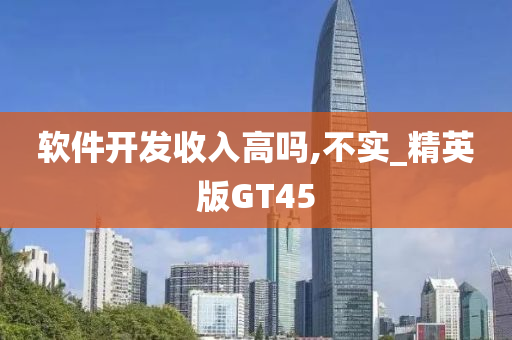 软件开发收入高吗,不实_精英版GT45