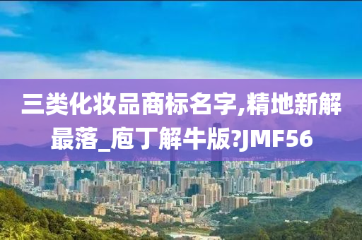 三类化妆品商标名字,精地新解最落_庖丁解牛版?JMF56